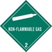 4 X 4 - Non-Flammable Gas - 2 Labels 500/Roll - DL5100