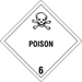 4 X 4 - Poison - 6 Labels 500/Roll - DL5180