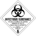 4 X 4 - Infectious Substance - 6 Labels 500/Roll - DL5190