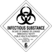 4 X 4 - Infectious Substance - 6 Labels 500/Roll - DL5190
