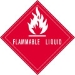 4 X 4 - Flammable Liquid Labels 500/Roll - DL5780