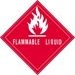 4 X 4 - Flammable Liquid Labels 500/Roll - DL5780