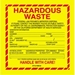 6 X 6 - Hazardous Waste - California Labels 100/Case - DL7510