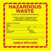 6 X 6 - Hazardous Waste - Standard Labels 100/Case - DL7530