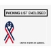 7 X 5-1/2 U.S.A. Packing List Enclosed Envelopes 1000/Case - PL467
