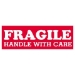1-1/2 X 4 - Fragile - Handle With Care Labels 500/Roll - SCL203