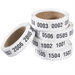 Pre-Printed Consecutive Numbered Labels - Pre-Printed Consecutive Numbered Labels