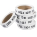 Pre-Printed Consecutive Numbered Labels - Pre-Printed Consecutive Numbered Labels