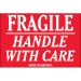 2 x 3 - Fragile - Handle With Care Labels 500/Roll - DL1052