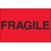 2 x 3 - Fragile (Fluorescent Red) Labels 500/Roll - DL1055