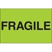 2 x 3 - Fragile (Fluorescent Green) Labels 500/Roll - DL1056