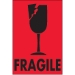 2 x 3 - Fragile (Fluorescent Red) Labels 500/Roll - DL1075