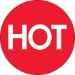 2 Circle - Hot (High Gloss) Labels 500/Roll - DL1084