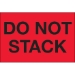 2 x 3 - Do Not Stack (Fluorescent Red) Labels 500/Roll - DL1098