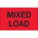 3 x 5 - Mixed Load (Fluorescent Red) Labels 500/Roll - DL1110