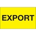 3 x 5 - Export (Fluorescent Yellow) Labels 500/Roll - DL1122