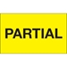 3 x 5 - Partial (Fluorescent Yellow) Labels 500/Roll - DL1123