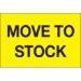 2 x 3 - Move To Stock (Fluorescent Yellow) Labels 500/Roll - DL1133