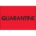 2 x 3 - Quarantine (Fluorescent Red) Labels 500/Roll - DL1138