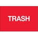 2 x 3 - Trash (Fluorescent Red) Labels 500 Roll - DL1149