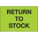 2 x 3 - Return To Stock (Fluorescent Green) Labels 500/Roll - DL1151