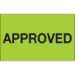 1 1/4 x 2 - Approved (Fluorescent Green) Labels 500/Roll - DL1153