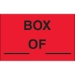 1 1/4 x 2 - Box ___ Of ___ (Fluorescent Red) Labels 500/Roll - DL1158