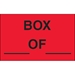 1 1/4 x 2 - Box ___ Of ___ (Fluorescent Red) Labels 500/Roll - DL1158