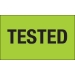 3 x 5 - Tested (Fluorescent Green) Labels 500/Roll - DL1161
