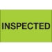 1 1/4 x 2 - Inspected (Fluorescent Green) Labels 500/Roll - DL1163
