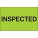 1 1/4 x 2 - Inspected (Fluorescent Green) Labels 500/Roll - DL1163