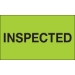 3 x 5 - Inspected (Fluorescent Green) Labels 500/Roll - DL1164