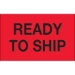 1 1/4 x 2 - Ready To Ship (Fluorescent Red) Labels 500/Roll - DL1171