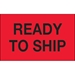 1 1/4 x 2 - Ready To Ship (Fluorescent Red) Labels 500/Roll - DL1171