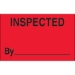 1 1/4 x 2 - Inspected (Fluorescent Red) Labels 500/Roll - DL1182