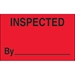 1 1/4 x 2 - Inspected (Fluorescent Red) Labels 500/Roll - DL1182