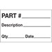 1 1/4 x 2 - Part# - Description - Qty - Date Labels 500/Roll - DL1183