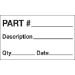 3 x 5 - Part # - Description - Qty - Date Labels 500/Roll - DL1184