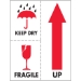 3 x 4 - Keep Dry Fragile Labels 500/Roll - DL2152