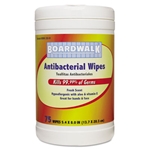 Antibacterial Wipes, 8" x 5 2/5", Fresh Scent, 75 per Canister, 6/Cs 