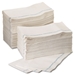 Foodservice Wiper Towel 13.5" x 23.4" Sheet, White, Hydroknit with Blue Stripe/1/4 Fold and Disposable 150/Cs - KC-06280