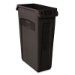 Slim Jim Receptacle Venting Channels Rectangular Plastic 23 Gal Black 1/Ea - RC-3540-60BK