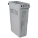 Slim Jim Receptacle Venting Channel Rectangular Plastic 23 Gal Gray 1/Ea - RC-3540-60GR