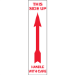2" x 8" - "Up - Handle With Care" Arrow Labels 500/Roll - DL1130