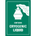 3" x 4 1/4" - "Contains Cryogenic Liquid" Labels 500/Roll - DL1490