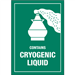 3" x 4 1/4" - "Contains Cryogenic Liquid" Labels 500/Roll - DL1490