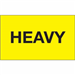 3 x 5" - " Heavy" (Fluorescent Yellow) Labels 500/Roll - DL3391