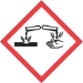 1" x 1" Pictogram - Corrosion Labels 500/Roll - DL4144