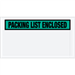 5 1/2" x 10" Green "Packing List Enclosed" Envelopes 1000/Cs - PL432