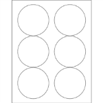 White Circle Laser Labels 